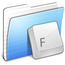 Aqua Stripped Folder Fonts icon